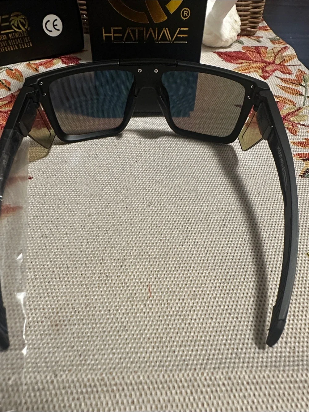Blue Mirrored Visor Sunglasses